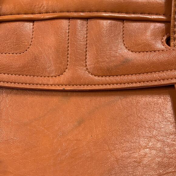 Vintage 80s unbranded burnt sienna shoulder bag - Picture 8 of 12